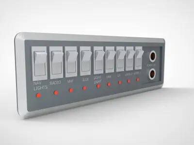 Boat Switch Panel Navigation 3D model