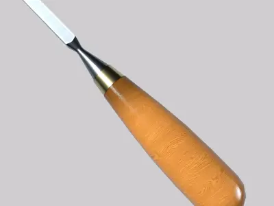 Mortice Chisel Low-poly 3D model