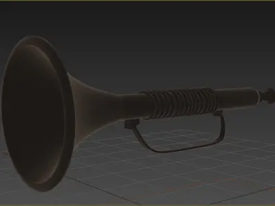 bugle cartoon instrument 3D model