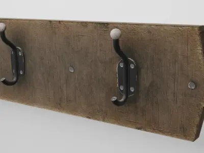 Old Wall Hanger Low-poly 3D model