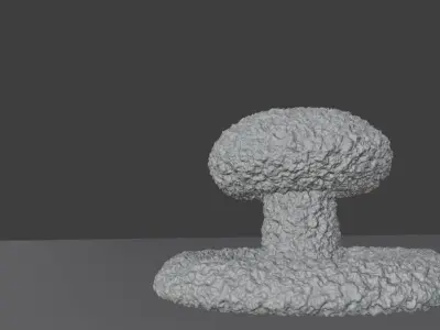 Nuclear explosion Animated Mushroom Cloud 3D model