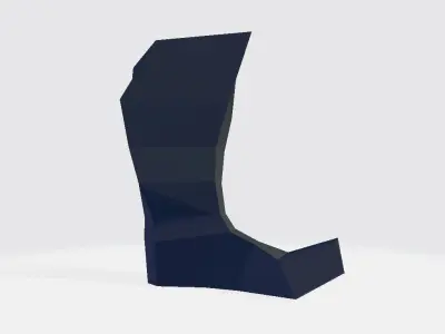 High Boot v2 Low-poly 3D model