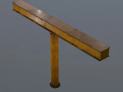 Industrial Ceiling Pillar Low-poly 3D model purchase