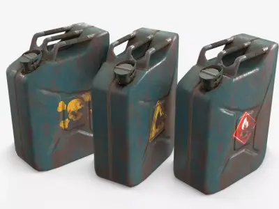 Jerrycan Asset 01 Low-poly 3D model
