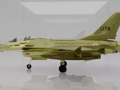Falcon Fighter Jet 178G - Premium edition  Low-poly 3D model