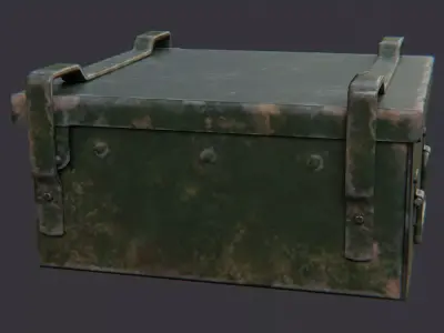 USA Field Cooking Burner Box Low-poly 3D model