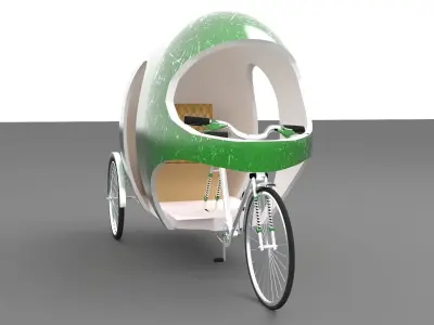 Modern Rickshaw 3D model