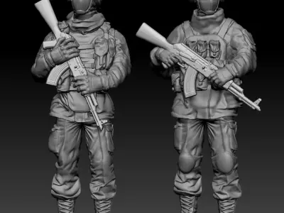 russian soldiers 3D print model