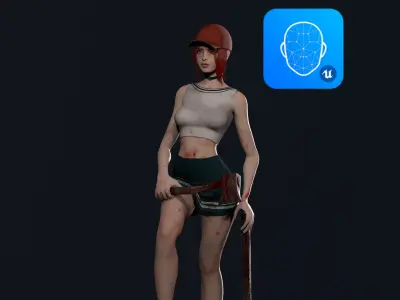 Survivor Girl 2 Low-poly 3D model