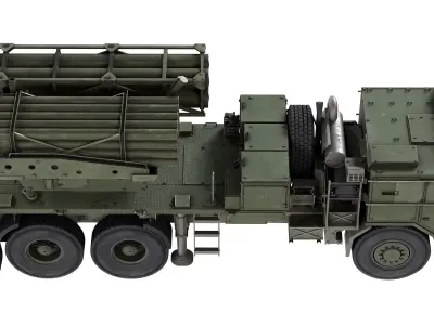 PULS Multiple Rocket Launcher Low-poly 3D model