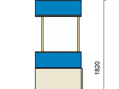 Retro Vintage Cocktail Bar 3D model