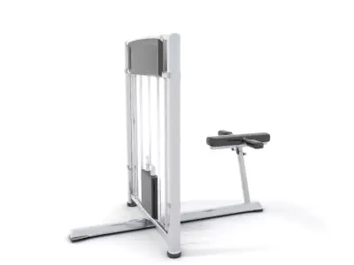 Chrome Rowing Machine model pack Low-poly 3D model