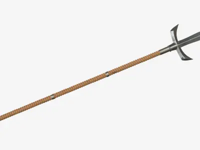 Japanese Spear Jumonja Yari 4 colors 3D model