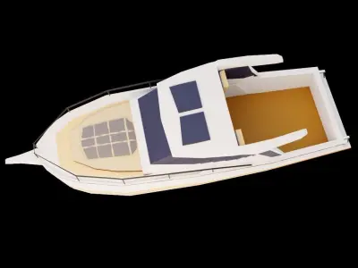 Free Low Poly Yacht Free low-poly 3D model