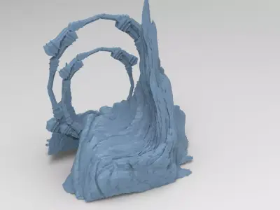 Enlightenment mountain pillar  3D model