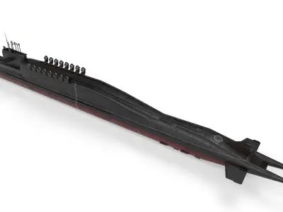 delta class submarine Low-poly 3D model