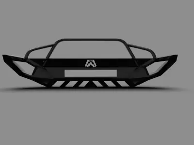 Matrix Front Bumper with Pre-Runner Guard Low-poly 3D model