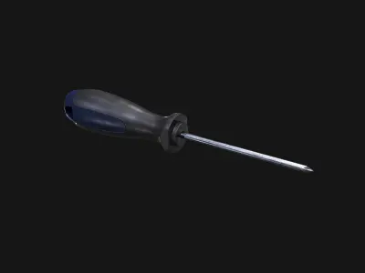 Screwdriver screw Low-poly 3D model