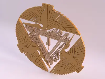 Egyptian Symbols - 025 Low-poly 3D model