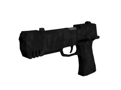 Hand Gun Free low-poly 3D model purchase