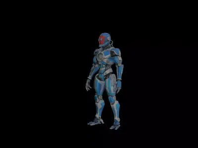 futuristic humanoid robot 3d model 3D model