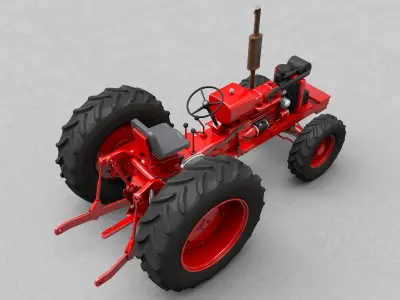 David Brown 1410 1974 Tractor 3D model