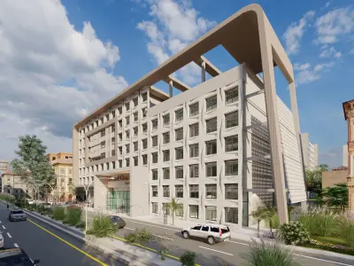 Commercial Building 3D model shop