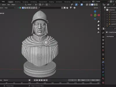 Medieval British Soldier Pawn Chess Piece 3D print model