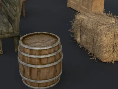 Wild West Asset Pack Low-poly 3D model