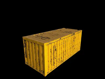 Container 3D model shipping Free low-poly 3D model