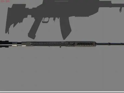 SKS Pubg  Low-poly 3D model