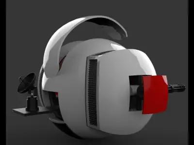 Sci Fic Armor Robot Low-poly 3D model