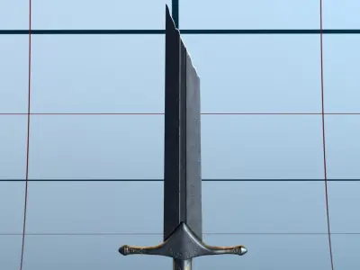 Broken sword PBR 3D model