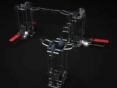 Multistation Fitness Cable Machine 3D model order