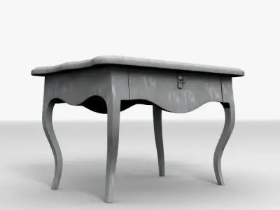 Old Antique Desk 3D model