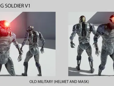 Cyborg Soldier V1  ue4 asset 3D model