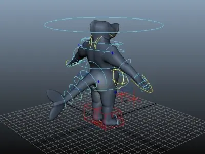 Anthropomorphic Shark Low-poly 3D model