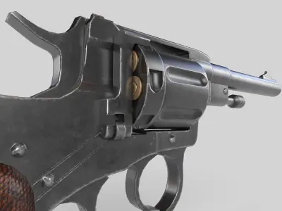 Nagant M1895 Russian Gun - PBR - Low-poly 3D model Low-poly 3D model