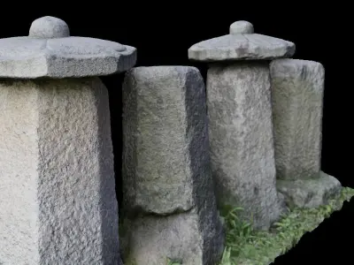 Monument group of stones 3D model