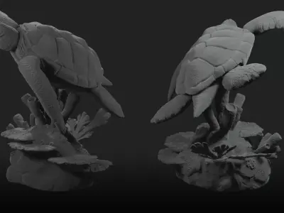 Sea Turtle Model 3D print model
