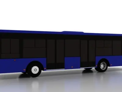 Bus Bogdan A70190 Low Low-poly 3D model