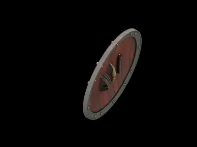 Medieval shield Low-poly 3D model