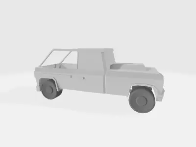 Pickup Truck  Low-poly 3D model