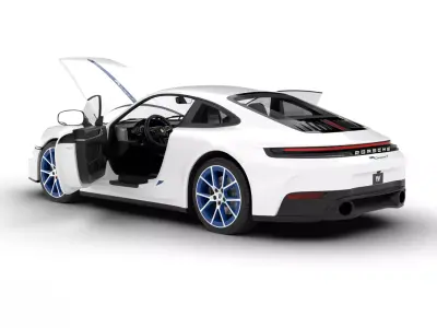 Porsche 911 Carrera T Manual 2025 HQ 3d model 3D model