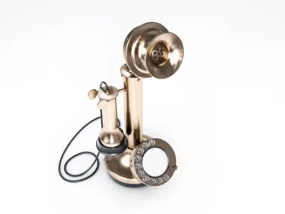Vintage Candlestick Bell Telephone 3D model