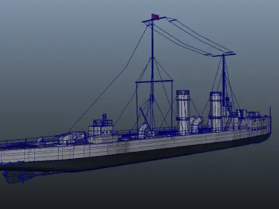 Muavenet-i Milliye Battleship 3D model