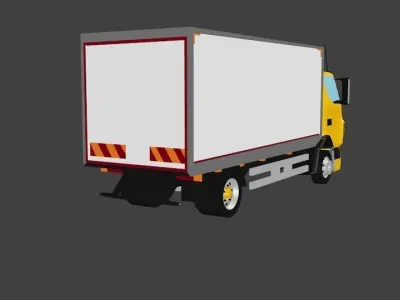 Truck Refrigerated  Low-poly 3D model