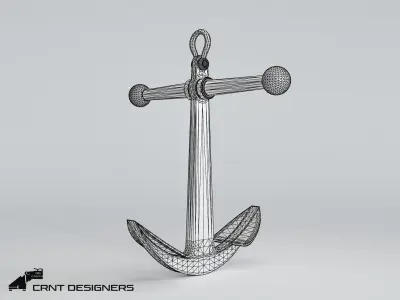 Ship Anchor 3D Model Low-poly 3D model
