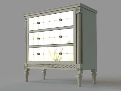 Mirelle Three-Drawer Dresser 3D model