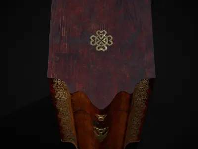 Antique Georgian Knife Box Low-poly 3D model